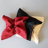 White Gold Jacquard Shuriken Scrunchie