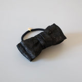 Black Ribbon Jacquard Hair Pony