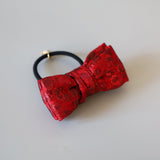 Red Ribbon Jacquard Hair Pony
