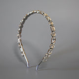 Silver Clear Studs Headband