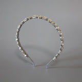 Silver Clear Studs Headband