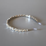 Silver Clear Studs Headband