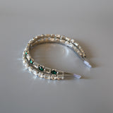 Silver Clear Studs Headband