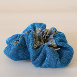 Double Face Scrunchie Kira Blue