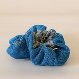 Double Face Scrunchie Kira Blue