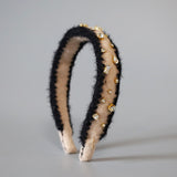 Beige Mohair Headband