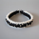 Black White Mohair Headband