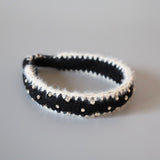 Black White Mohair Headband
