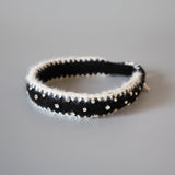 Black White Mohair Headband