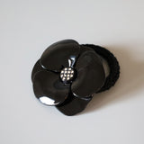 Black Flower Hair Pony