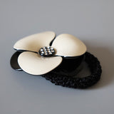 White Flower Hair Pony