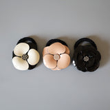 Black Flower Hair Pony