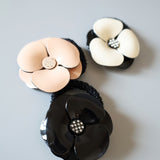 Black Flower Hair Pony