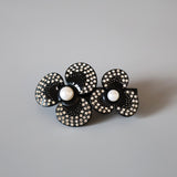 Black Pearl Flower Barrette