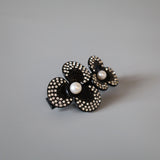 Black Pearl Flower Barrette