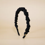 Gather Headband Silk Black