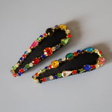 Black Rainbow Piping Hair Pin