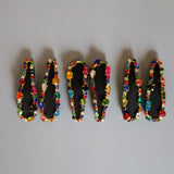 Black Rainbow Piping Hair Pin