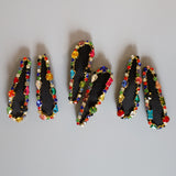 Black Rainbow Piping Hair Pin