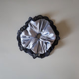 Blue Navy Satin Scrunchie