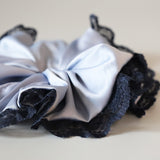 Blue Navy Satin Scrunchie