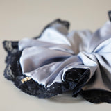 Blue Navy Satin Scrunchie