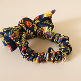 Riboon Mini Scrunchie Navy Gold