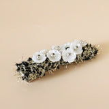 Black Tweed Mini Clip Flower