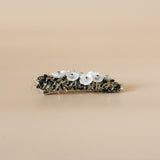 Black Tweed Mini Clip Flower