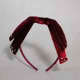 Velour Big Ribbon Tight Headband