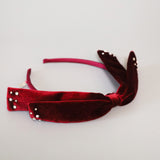 Velour Big Ribbon Tight Headband