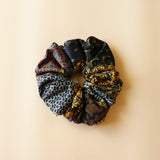 Patchwork Scrunchie Black