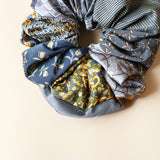 Patchwork Scrunchie Grey