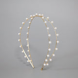Gold Pearl Line Headband