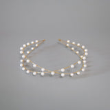 Gold Pearl Line Headband