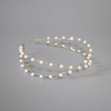 Gold Pearl Line Headband