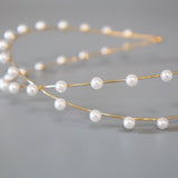 Gold Pearl Line Headband