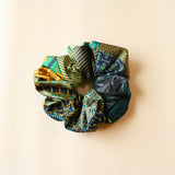 Patchwork Scrunchie Green