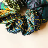 Patchwork Scrunchie Green