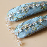 Hair Pin Blue Silver