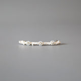 White Mix Flower Bijou Barrette