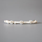 White Mix Flower Bijou Barrette