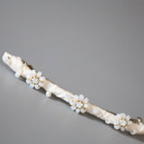 White Mix Flower Bijou Barrette