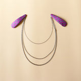 Hair Pin Purple Chain