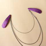 Hair Pin Purple Chain