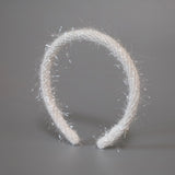 Tight Headband White Shaggy