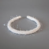 Tight Headband White Shaggy
