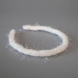 Tight Headband White Shaggy