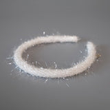 Tight Headband White Shaggy