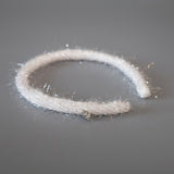Tight Headband White Shaggy